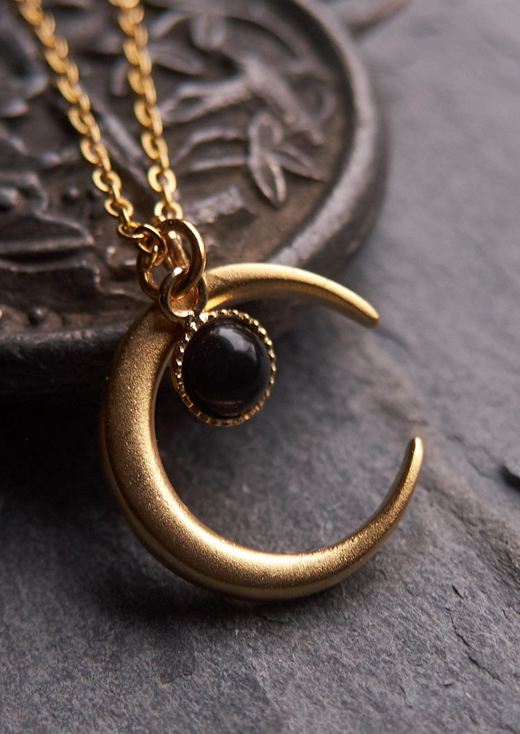 Simple Sun Moon Pendant Necklace