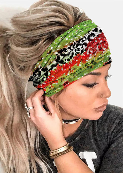 

Leopard Elastic Sports Wide Headband, Multicolor, SCM009215