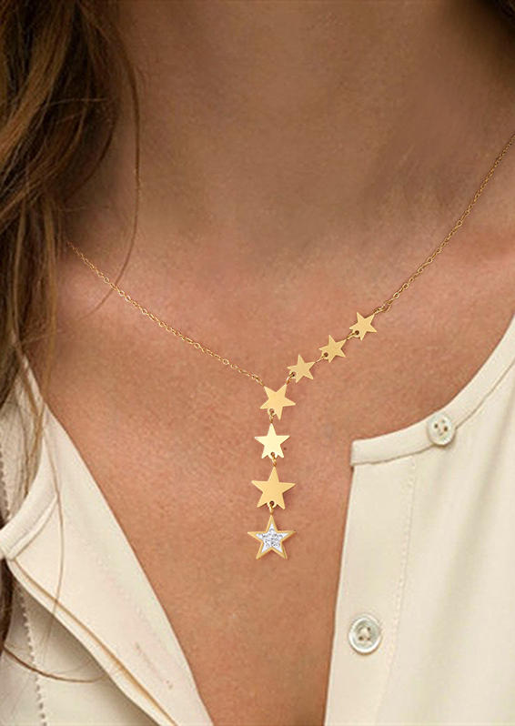 Star Rhinestone Alloy Necklace