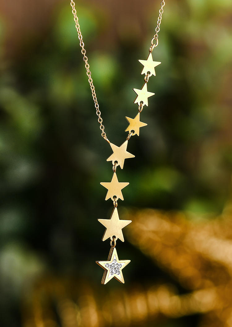 Star Rhinestone Alloy Necklace