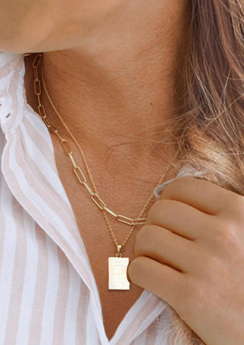 Hollow Out Double-Layered Necklace