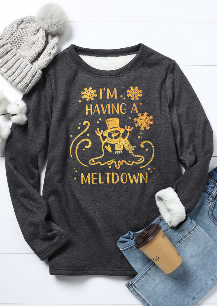 

I' Having A Meltdown Sweatshirt, Gray, SCM009442