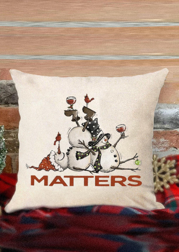 

Christmas Snowman Matters Dot Pillowcase without Pillow, White, SCM009480