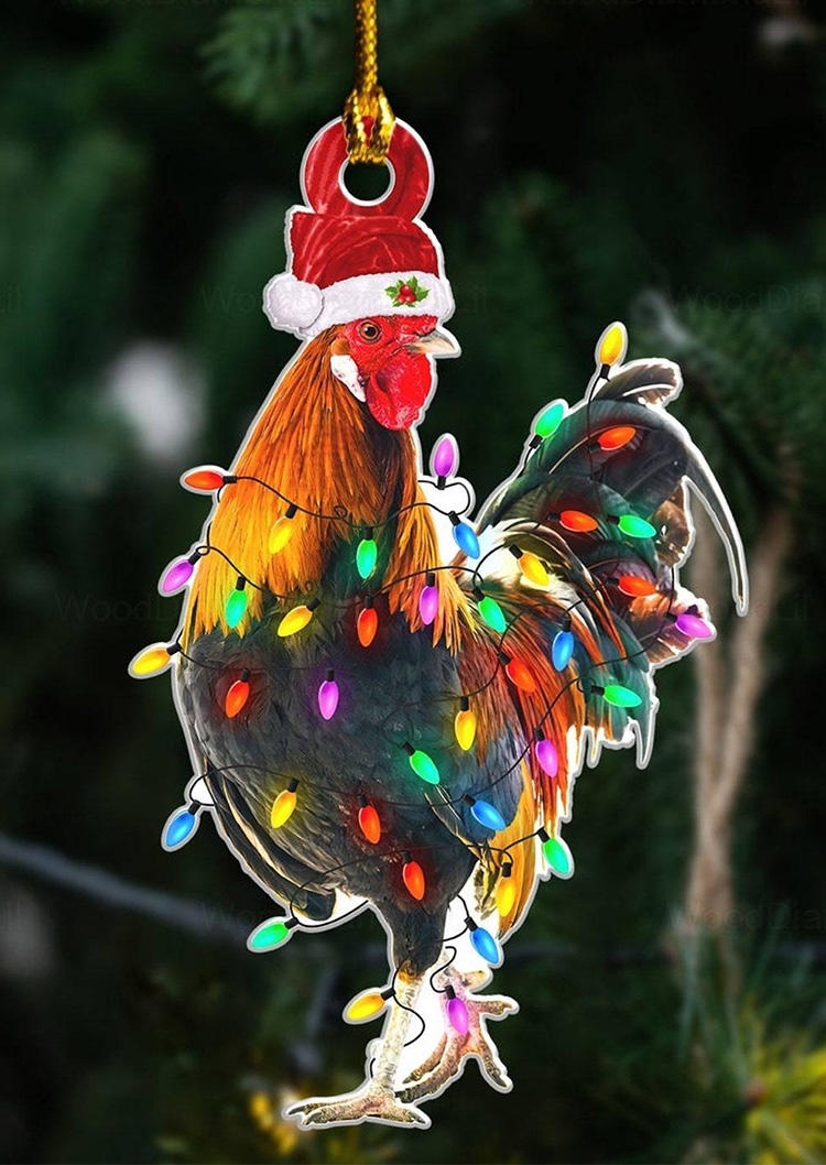 

Christmas Hat Rooster Lantern Ornament, Multicolor, SCM009900