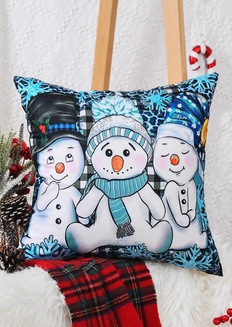 

Christmas Snowman Snowflake Pillowcase without Pillow, Multicolor, SCM009740