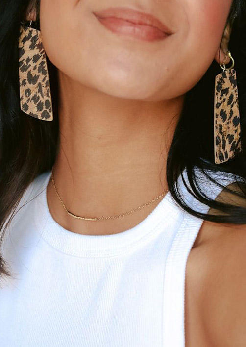 Simple Leopard Alloy Hook Earrings