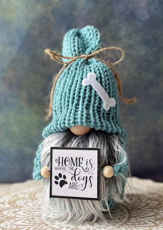 

Home Is Where The Dogs Are Plush Dog Sign Gnome, Blue, SCM010064