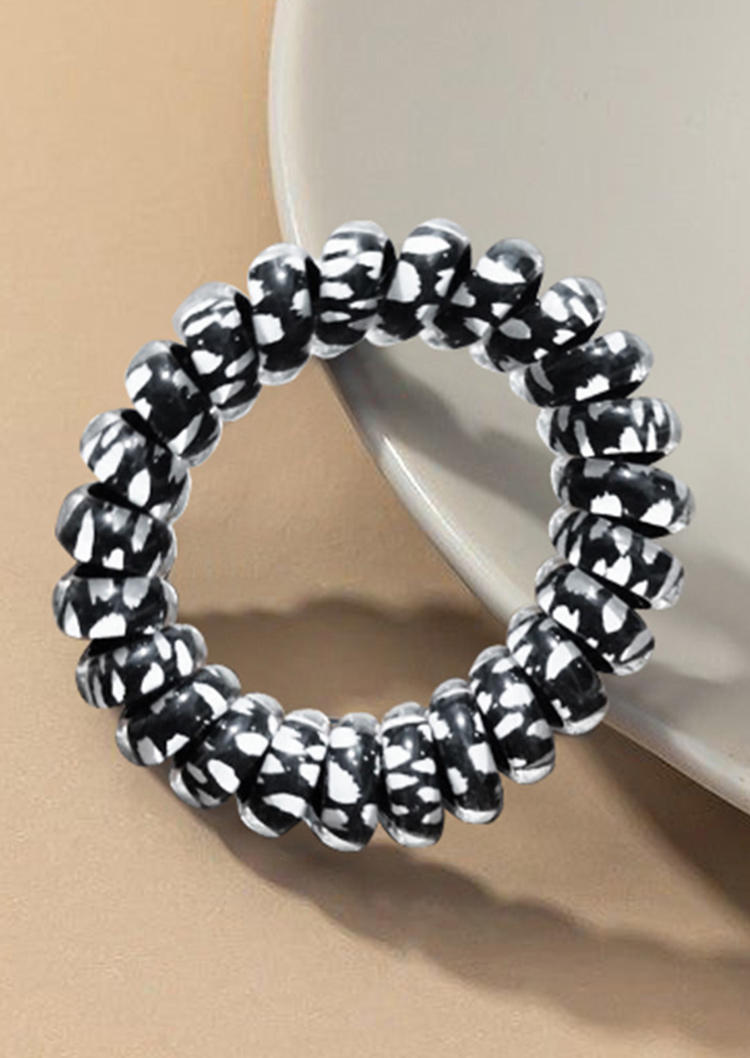 

10Pcs Leopard Teleties Band Set, Silver, SCM009960