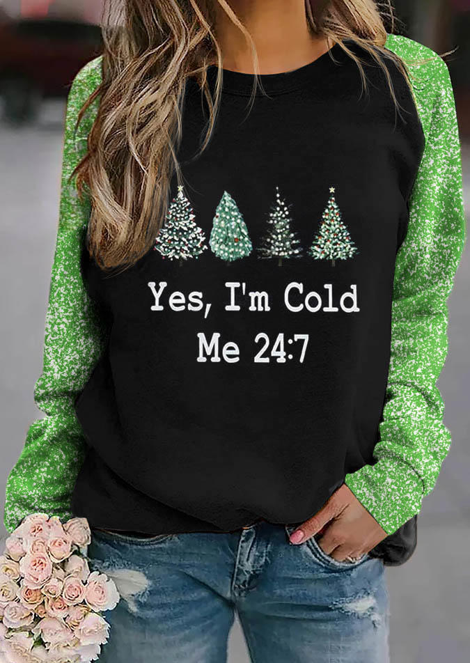 

Christmas Tree Yes I' Cold Sweatshirt - Black, SCM009290