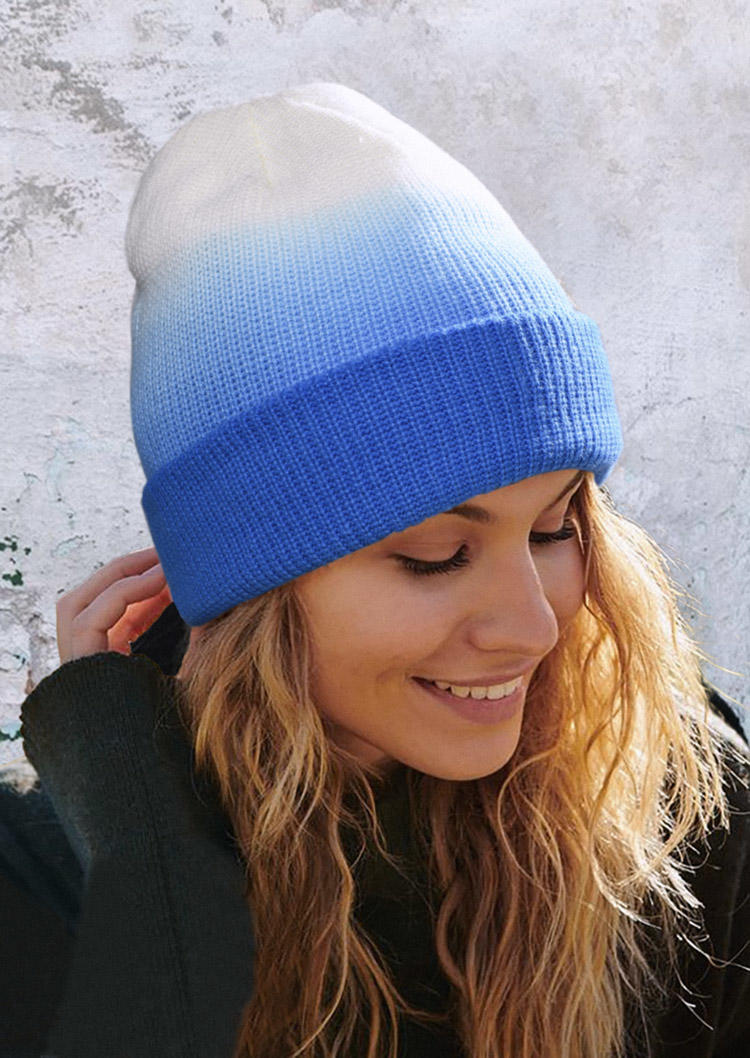 

Gradient Warm Knitted Hat, Multicolor, SCM010210