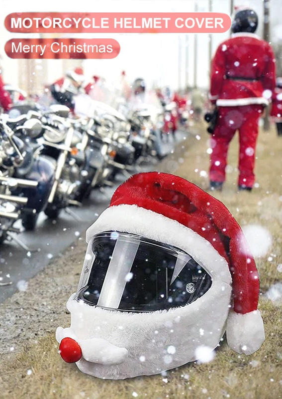 Christmas Motorcycle Helmet Hat