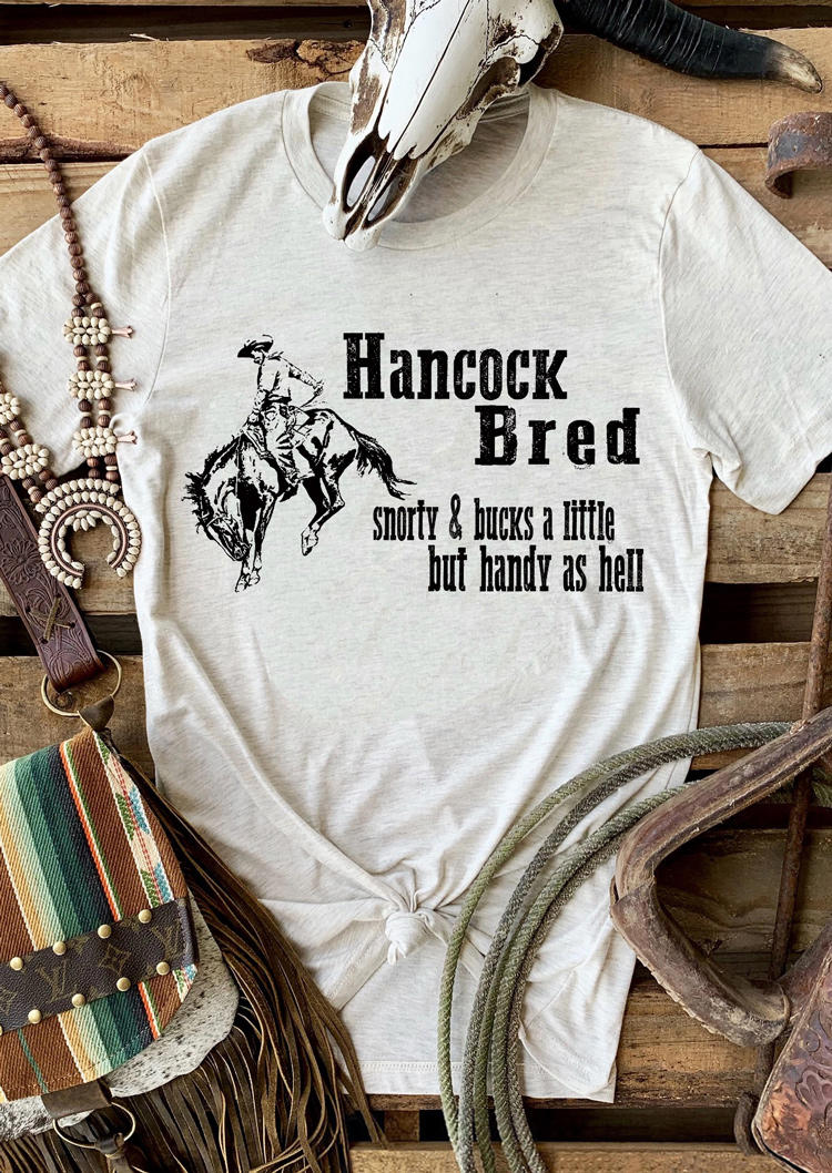 Hancock Bred O-Neck T-Shirt Tee - Gray SCM010293