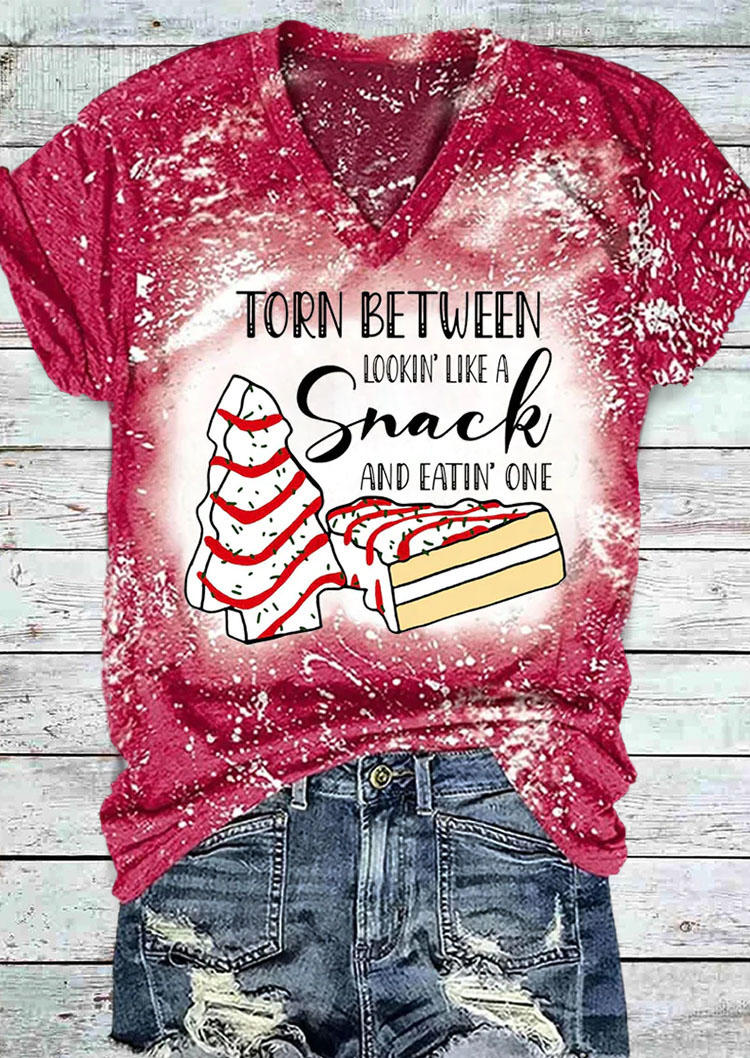 

Torn Between Lookin' Like A Snack And Eatin' One T-Shirt Tee - Red, SCM010225