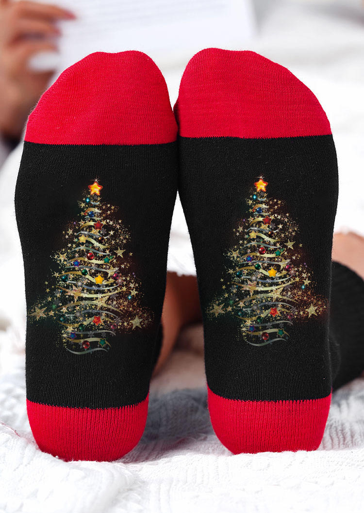 

Christmas Tree Casual Crew Socks, Multicolor, SCM010271