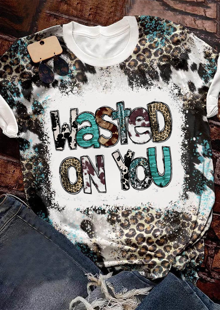 

Leopard T-Shirt Tee, Multicolor, SCM010380