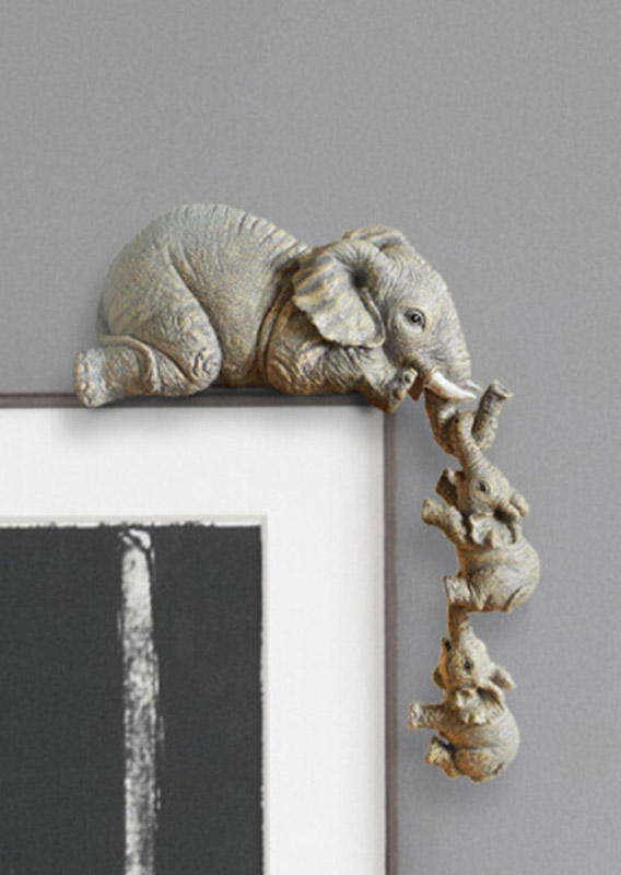 3Pcs Craft Resin Elephants Hanging Ornament