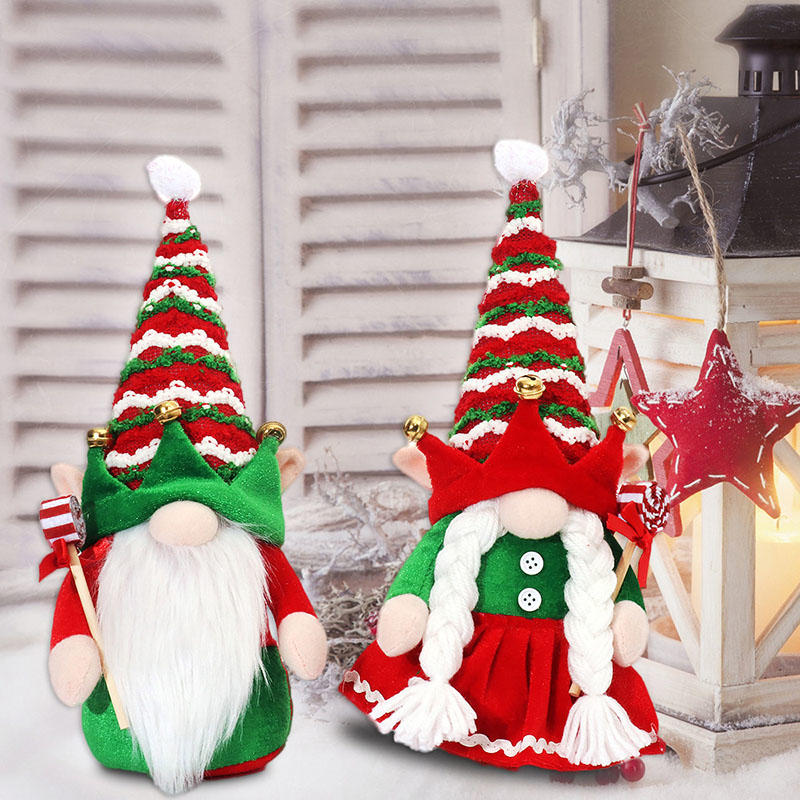 Christmas Gnomies Faceless Doll Ornament