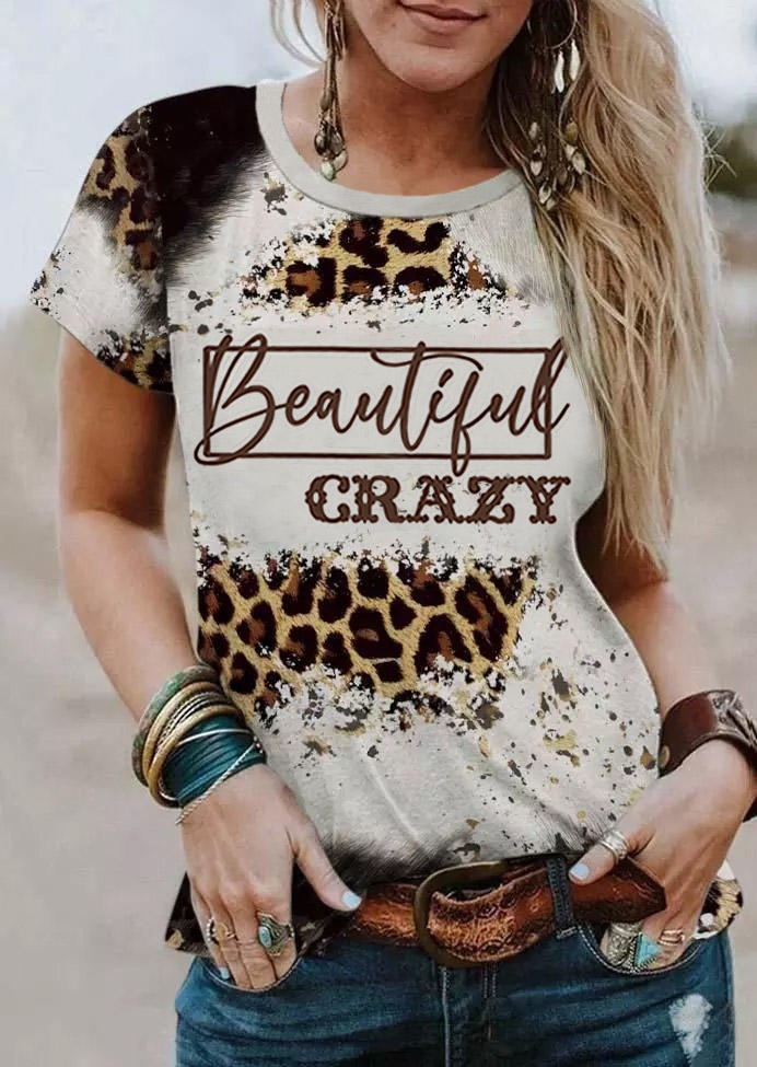 Beautiful Crazy Leopard T-Shirt Tee