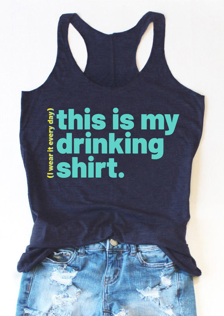 

This Is My Drinking Shirt Racerback Tank - Blue, SCM010831