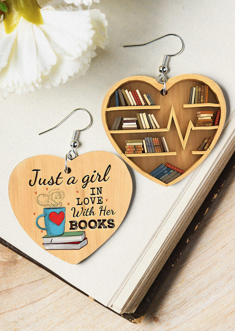 Just A Girl In Love With Her Books Earrings