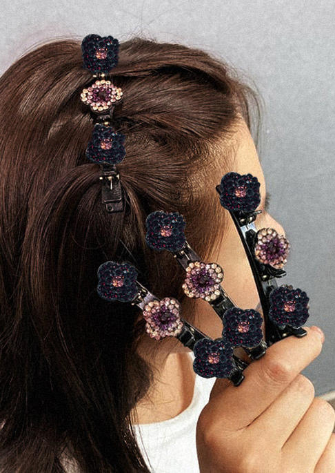 Sparkling Crystal Stone Braided Hairpin