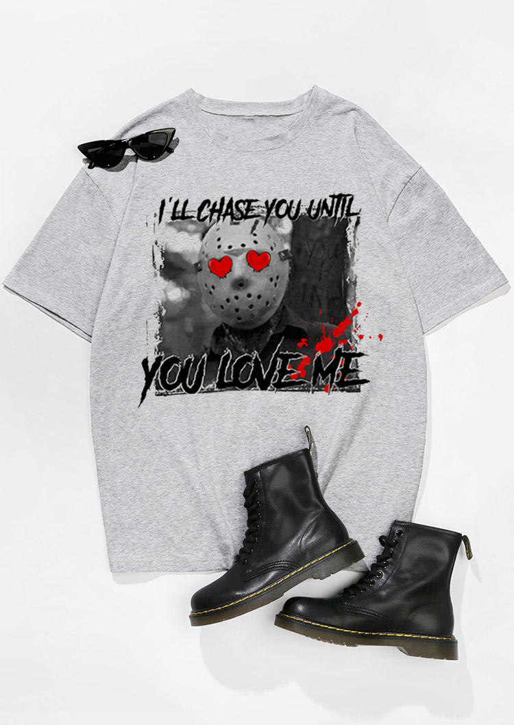 

Valentine You Love Me Oversized T-Shirt Tee - Light Grey, Gray, 526799