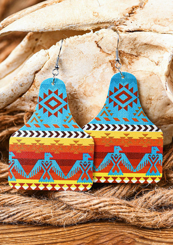 Aztec Geometric Thunderbird Earrings