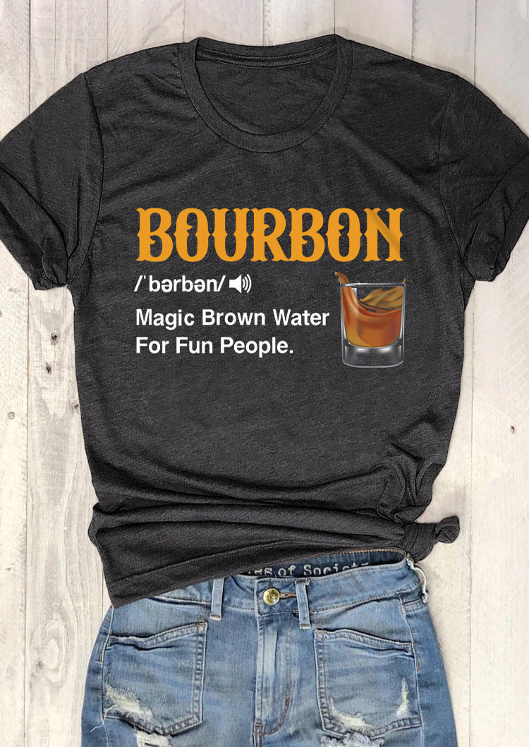 

Magic Brown Water For Fun People T-Shirt Tee - Dark Grey, Gray, SCM011402