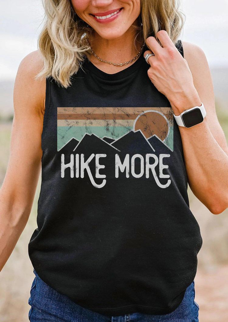 

Hike More Sunset Casual Tank - Black, SCM011410