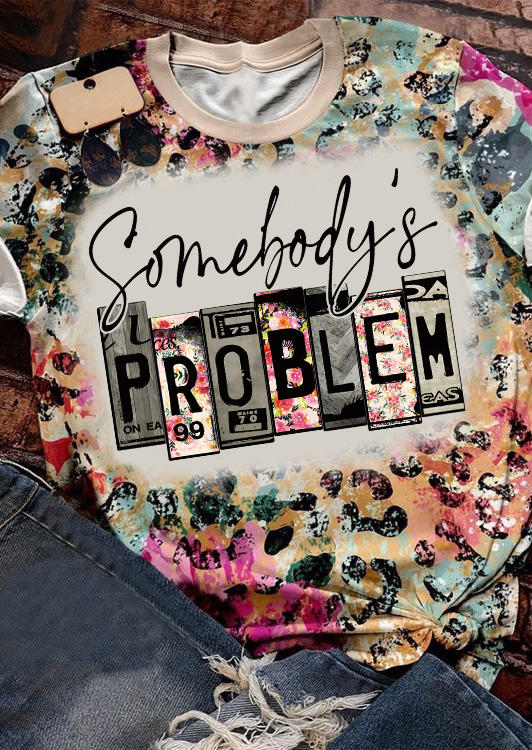 

Somebody' Problem Leopard T-Shirt Tee, Multicolor, SCM011438