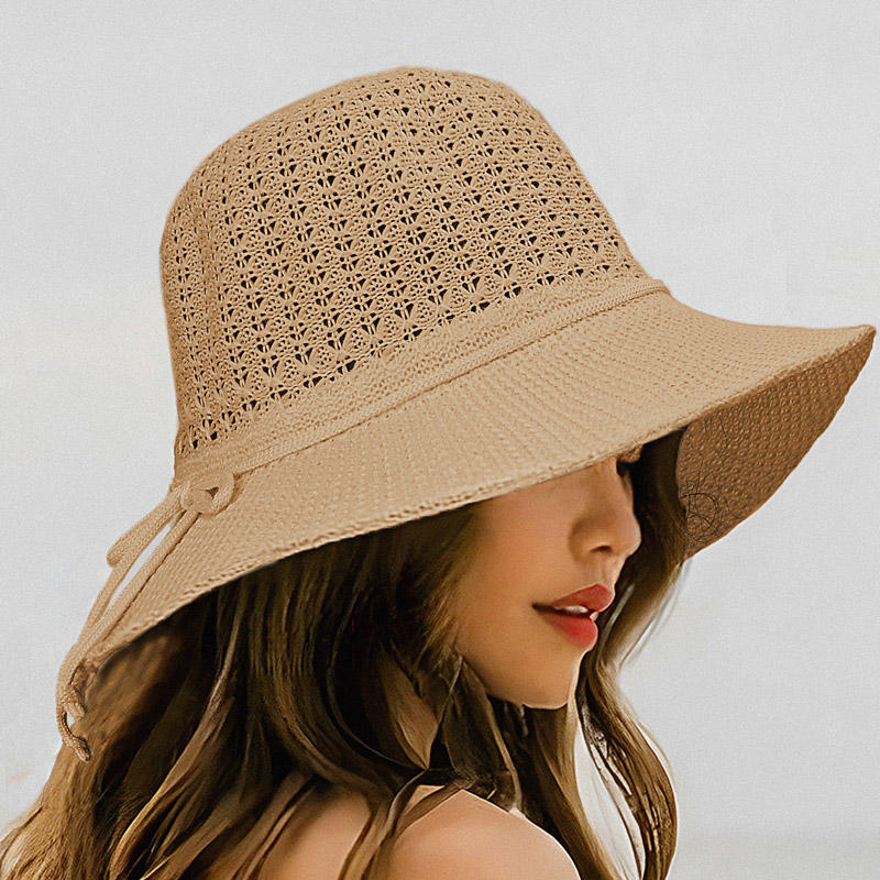Shell Bowknot Casual Straw Hat