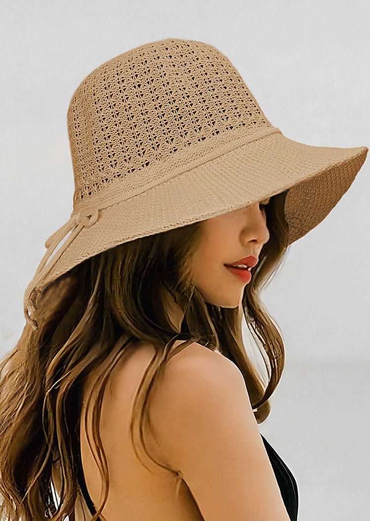 Shell Bowknot Casual Straw Hat