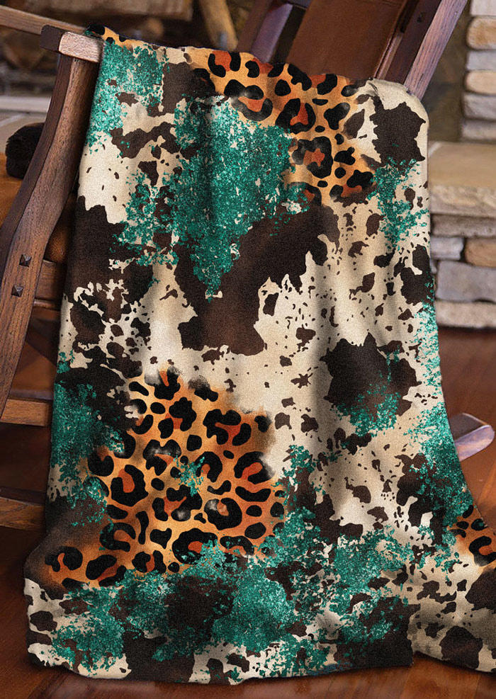 

Leopard Cow Soft Blanket, Multicolor, SCM011523