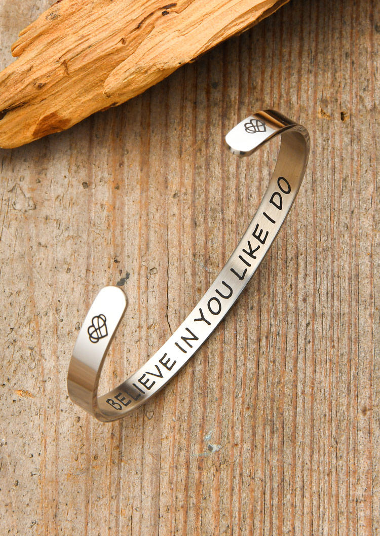 

Believe In You Like I Do Bracelet, Silver, SCM011088