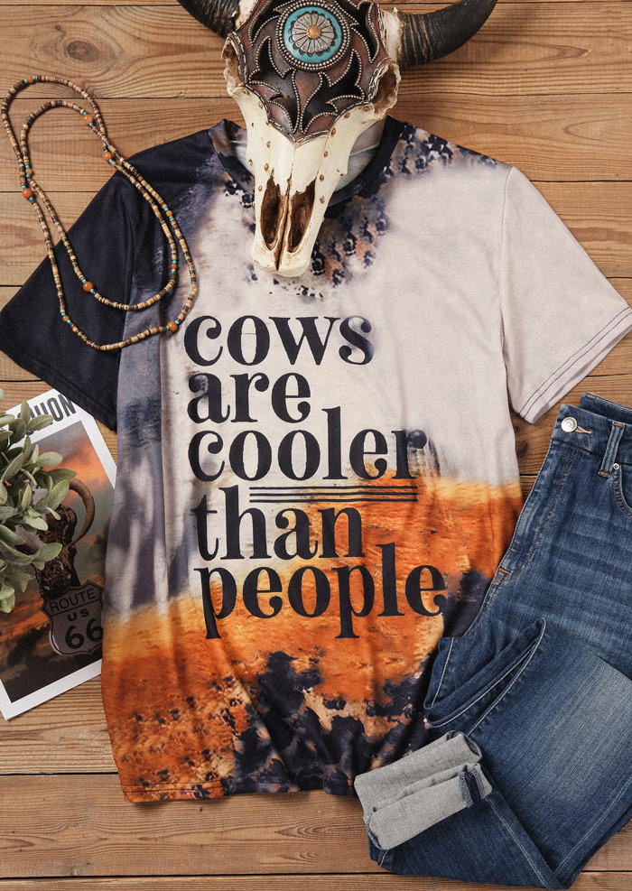 Cows Are Cooler Than People Leopard T-Shirt Tee