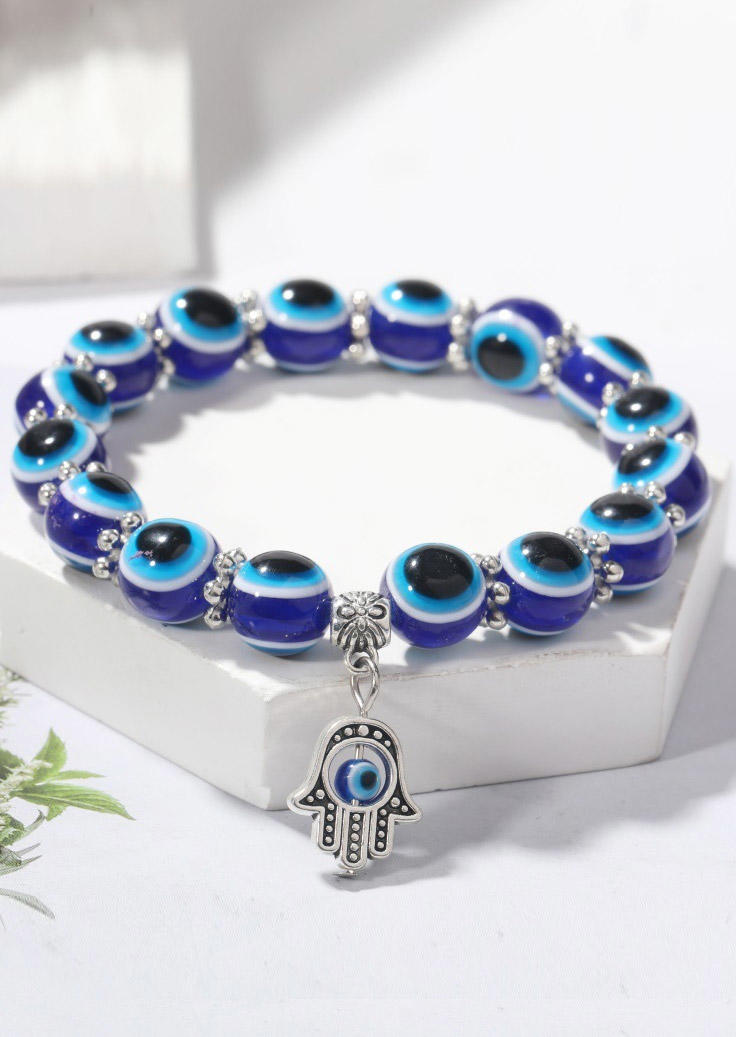 

Evil Eye Hamsa Beading Bracelet, Multicolor, SCM011300