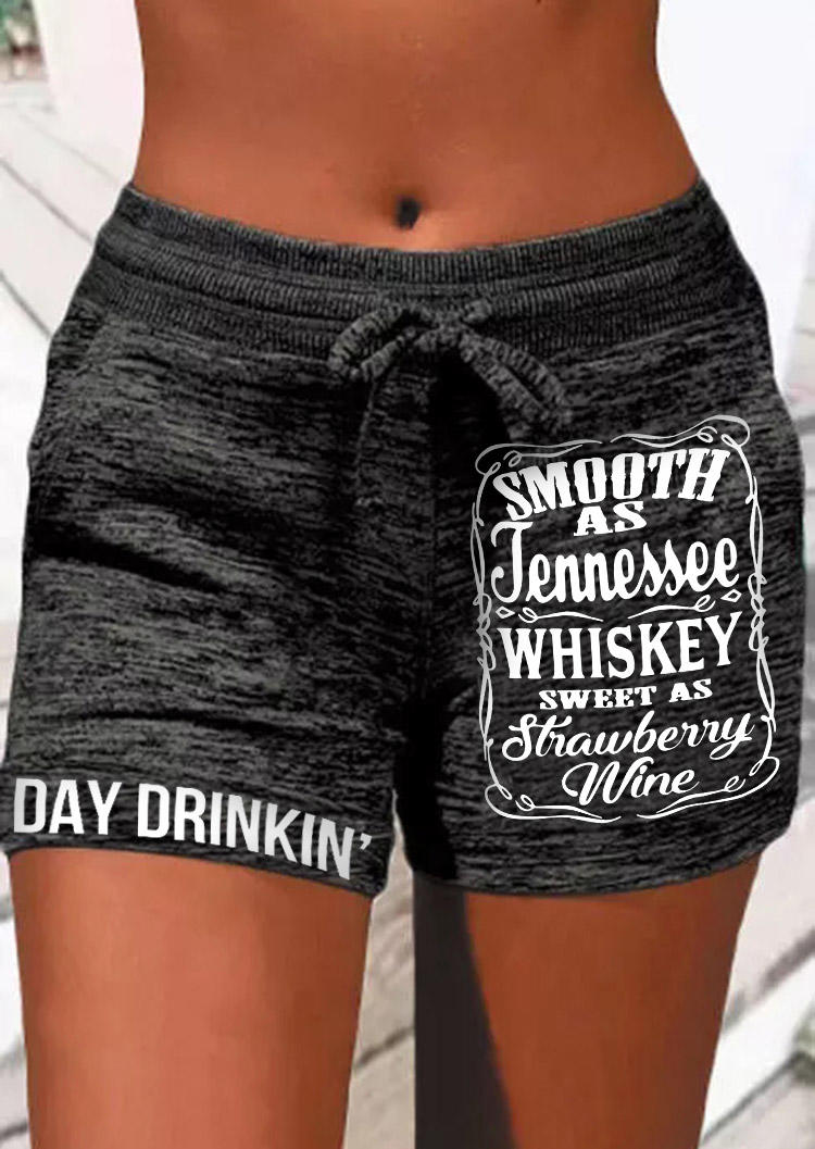 Day Drinkin' Smooth As Tennessee Whiskey Shorts - Black
