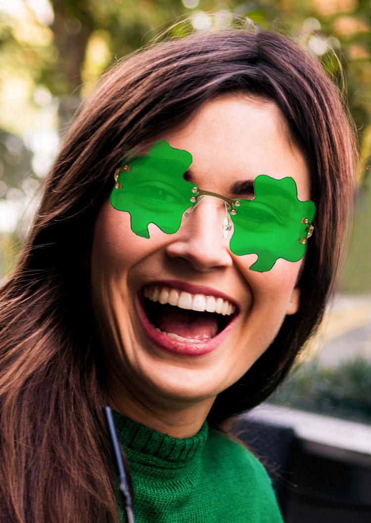 St. Patrick's Day Lucky Shamrock Glasses