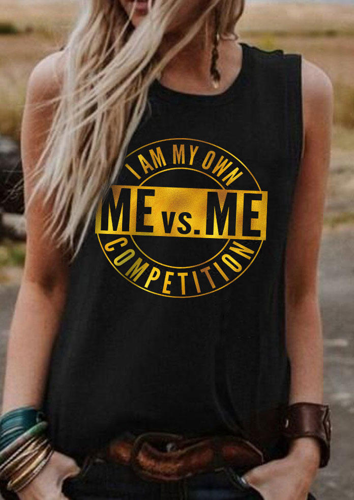 I Am My Own Competition O-Neck Tank - Black