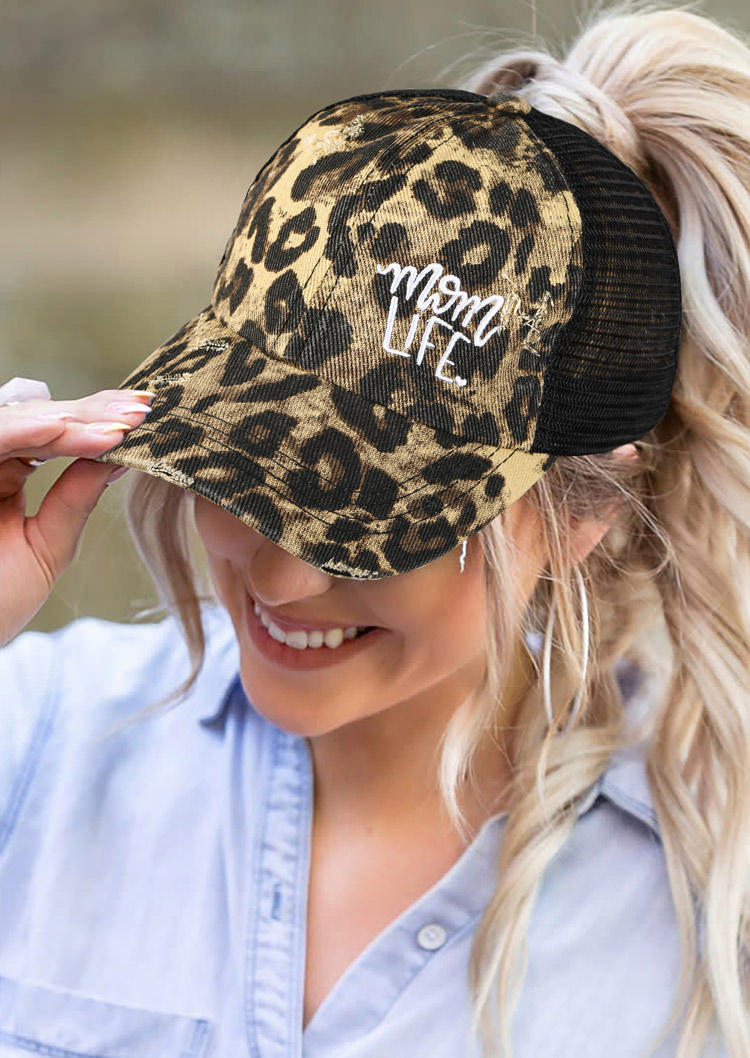 

Mom Life Leopard Criss-Cross Baseball Cap, Multicolor, SCM011084