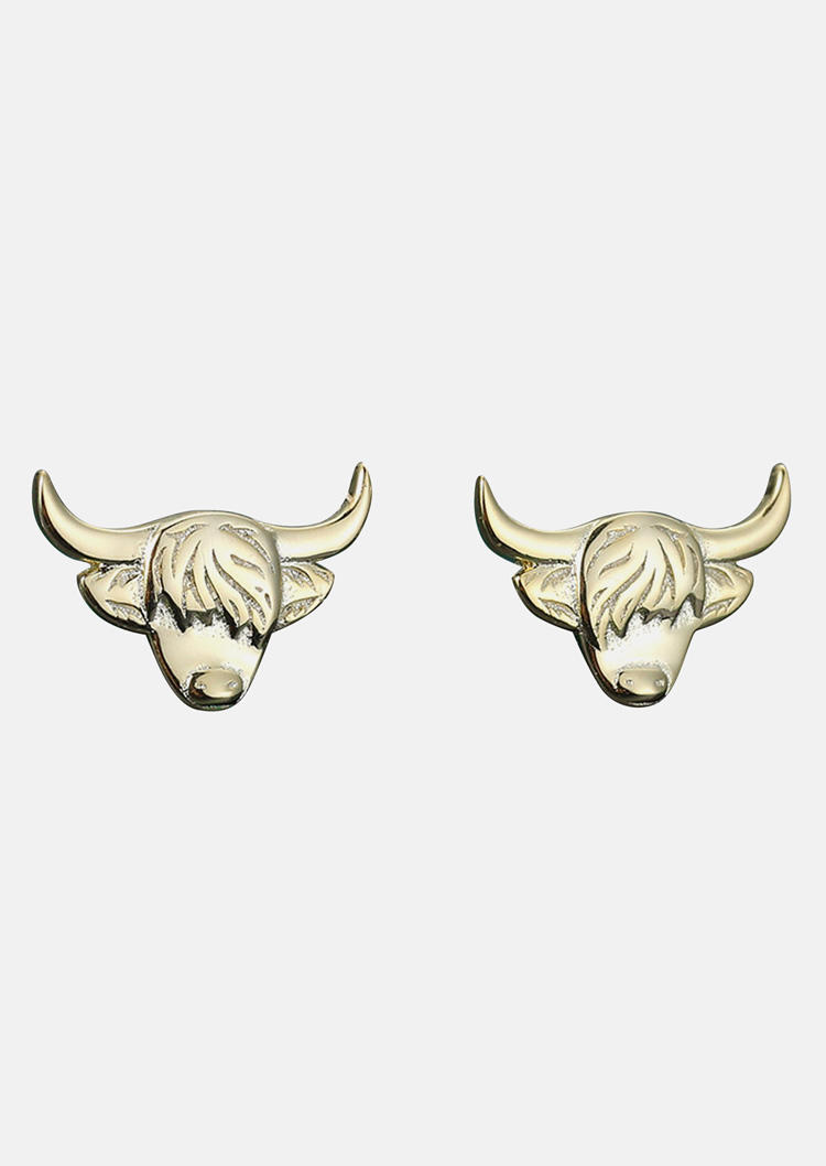 Highland Cattle Alloy Stud Earrings