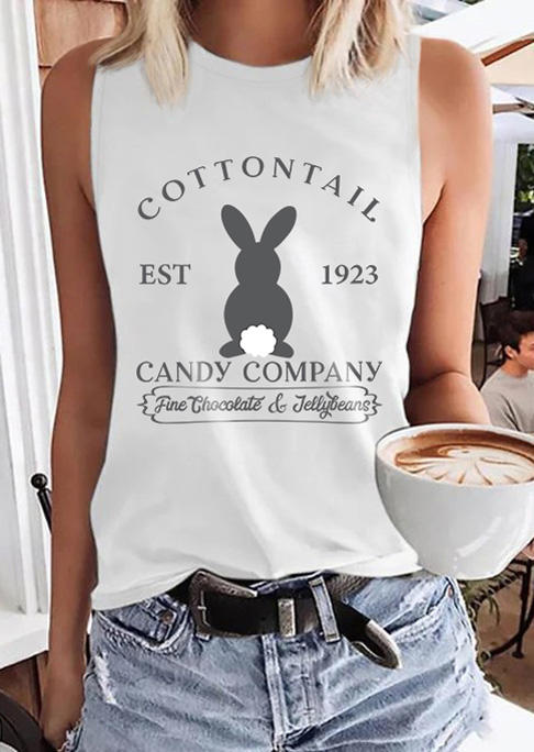 

Easter Cottontail Candy O-Neck Tank - White, SCM012177