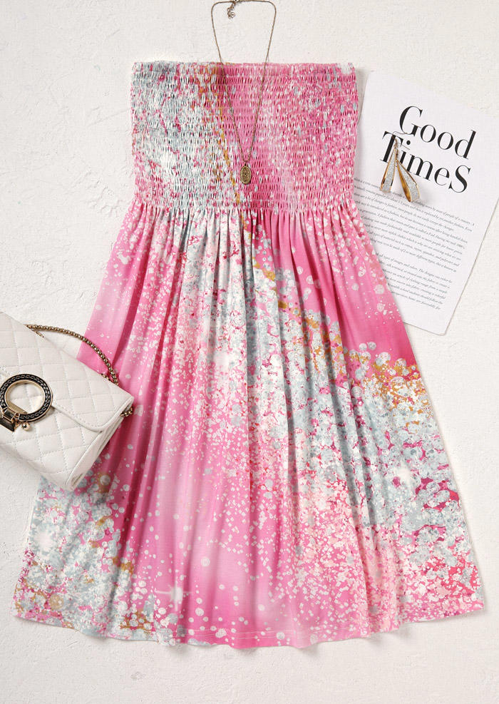 Glitter Smocked Ruffled Mini Dress