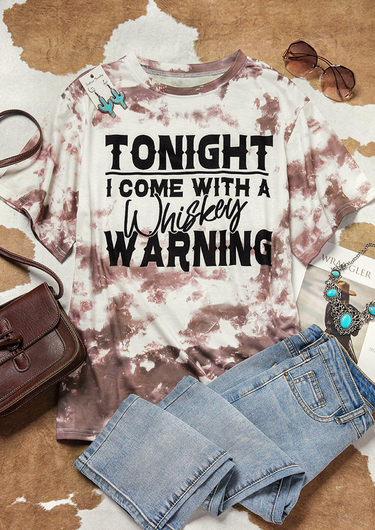 Tonight I Come With A Whiskey Warning T-Shirt Tee