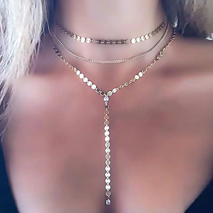 Hollow Out Multi-Layered Necklace