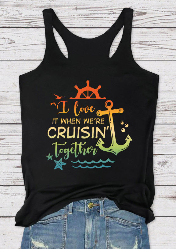 

I love It When We're Cruisin Together Racerback Tank - Black, SCM012563
