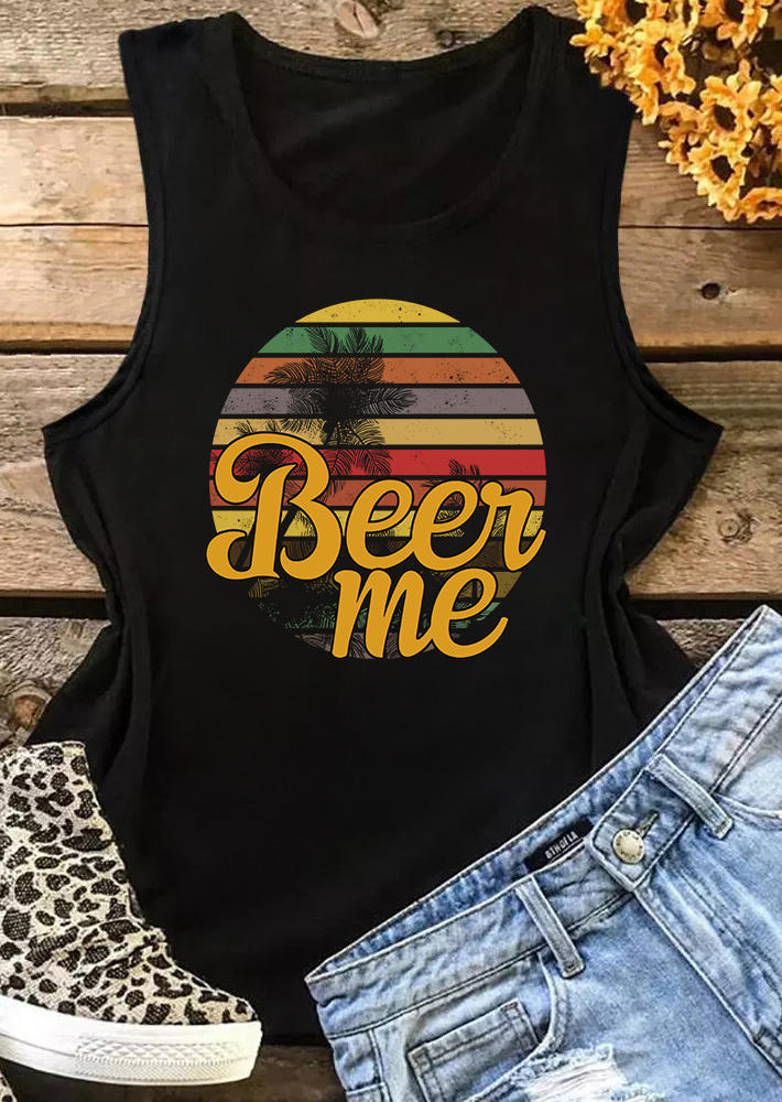 Beer Me O-Neck Tank - Black