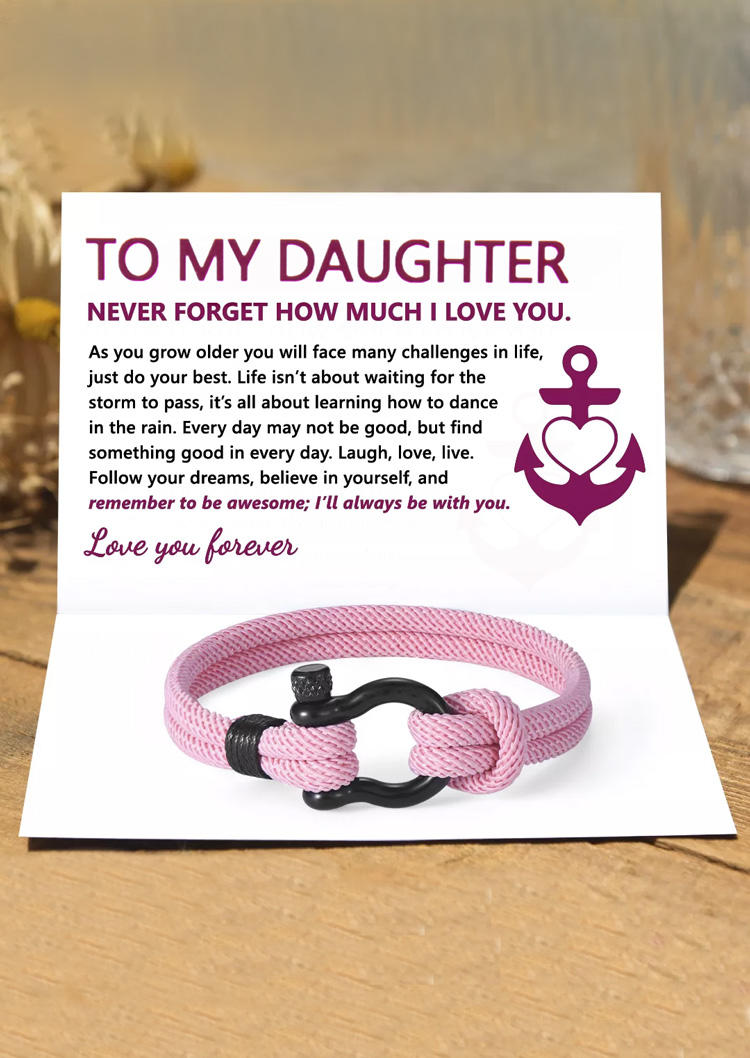 

To My Daughter Bracelet, Pink, SCM012389