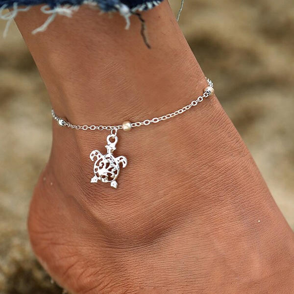Turtle Beading Hollow Out Anklet