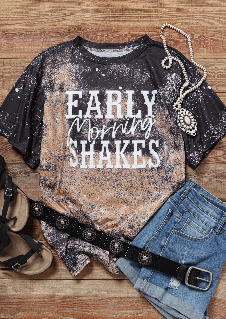 Early Morning Shakes Bleached T-Shirt Tee